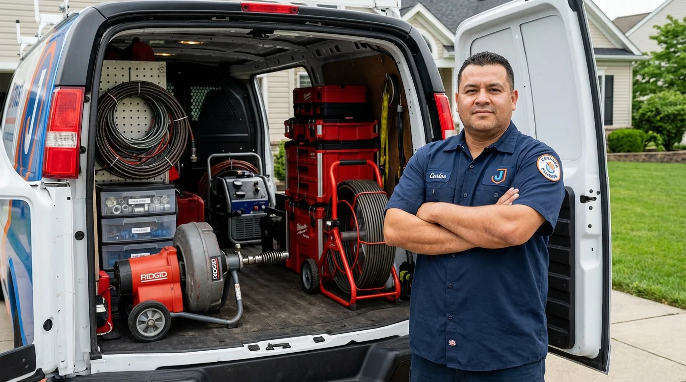 Professional drain cleaning equipment and Johns Plumbing LLC plumber in Meridian
