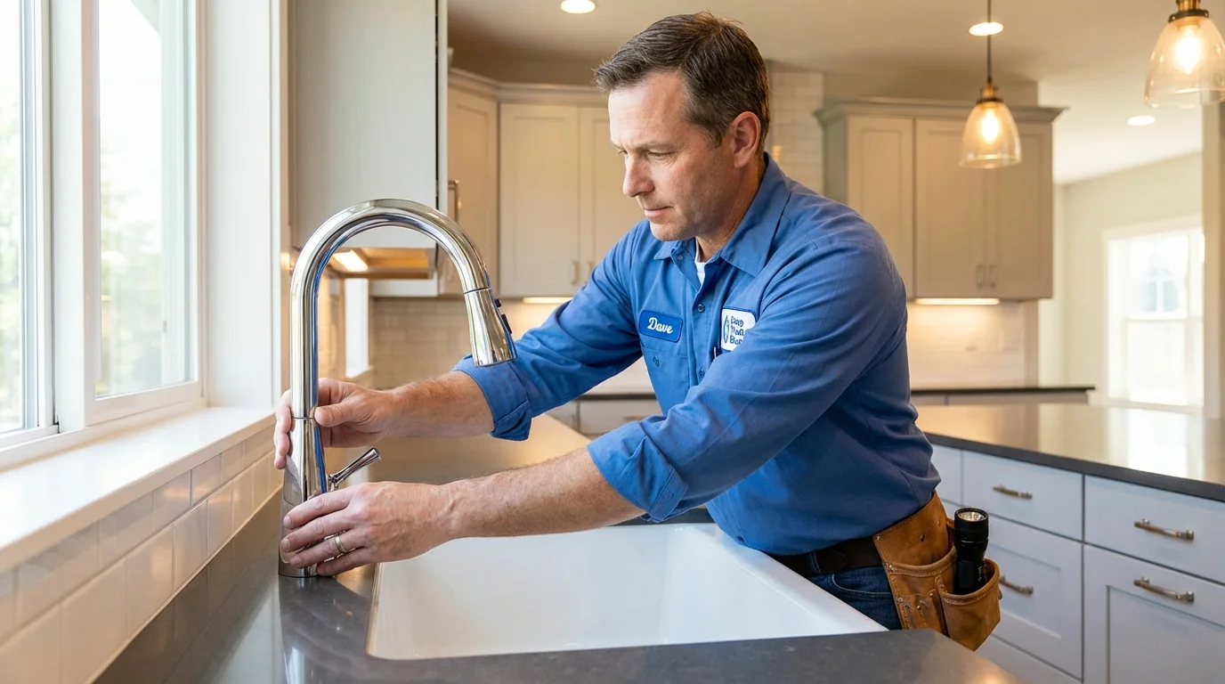Kitchen faucet installation by Johns Plumbing LLC in Meridian